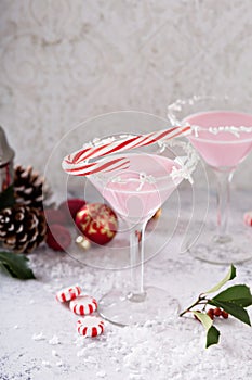 Peppermint martinis for Christmas