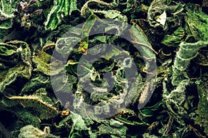 Peppermint tea macro background