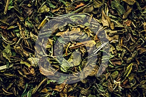 Peppermint tea macro background