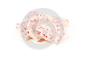 Peppermint white chocolate bark