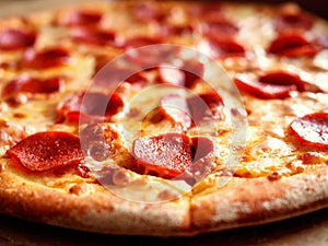 Pepperoni Appetizing Pizza Close Up