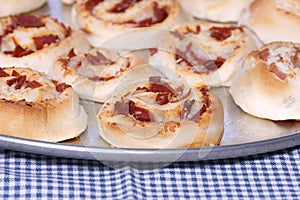 Pepperoni and Bacon Pinwheels