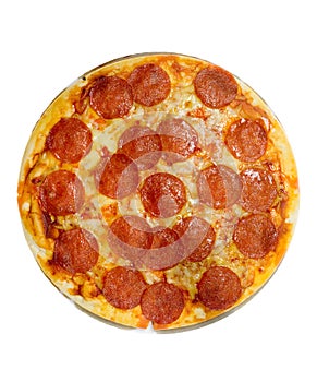 Pepperoni and cheese pizza