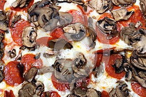 Pepperoni and Mushroom Pizza