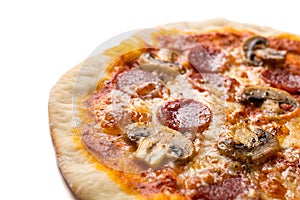 Pepperoni and Mushroom Pizza