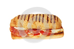 Pepperoni panini isolated