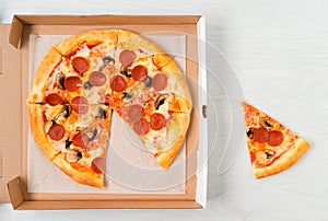 Pepperoni Pizza in a box