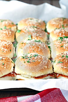 Pepperoni pizza sliders