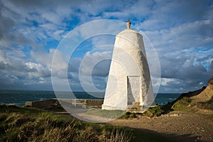 The Pepperpot daymark at Portreath , Cornwall, UK