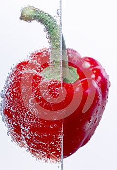 Peppers with air bubbles