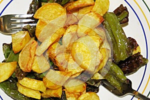 Peppers and potatos