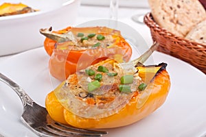 Peppers stuffed with cheese