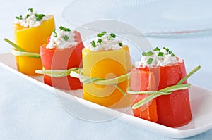 Peppers stuffed with cheese - appetizer