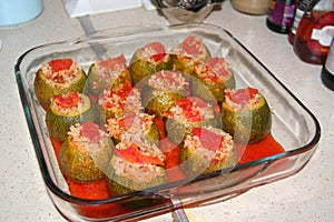 Peppers stuffed meat and rice, dolma