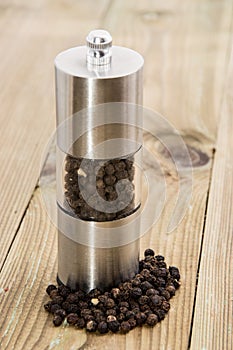Peppershaker with Peppercorns