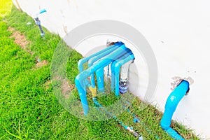 Peps blue through wall