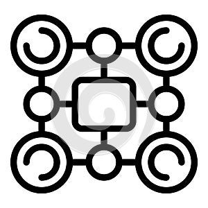 Peptide formula icon outline vector. Amino protein
