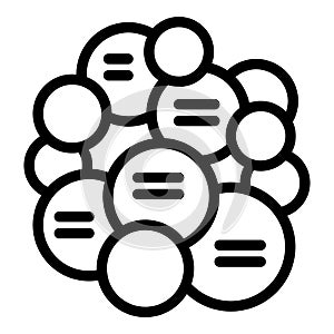Peptide icon outline vector. Molecule acid