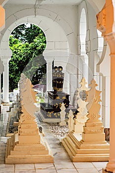 Perak, Malaysia - Oct 18, 2022 Malay royalty grave in Kuala Kangsar