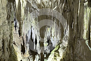 Perama cave inside elements stalactites and stalactmites