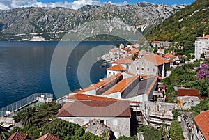 Perast city in Kotor bay, Montenegro