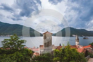 Perast Town on Kotorska Bay in Montenegro