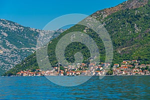 Perast town in Montenegro situated at Boka Kotorska bay