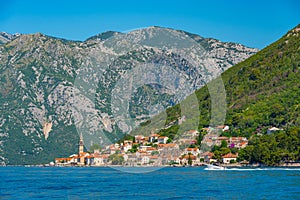 Perast town in Montenegro situated at Boka Kotorska bay