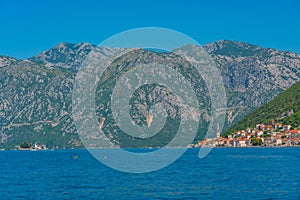 Perast town in Montenegro situated at Boka Kotorska bay