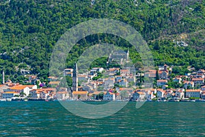 Perast town in Montenegro situated at Boka Kotorska bay