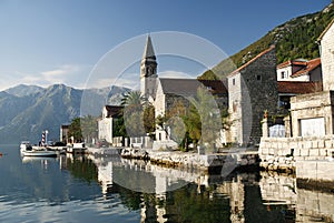 Perast village near kotor in montenegro