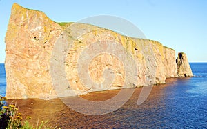 Perce Rock French rocher Perce, `pierced rock`