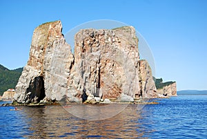 Perce Rock French rocher Perce, `pierced rock`