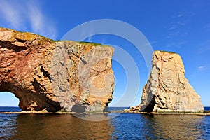 Perce Rock at high tide