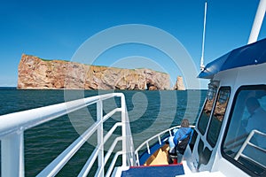 Perce Rock seen from a boat