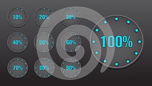 Percent Circle Buttons