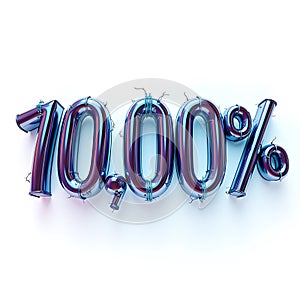 10 percent 3d render