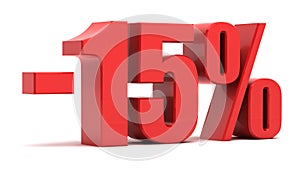 15 percent discount 3d text photo