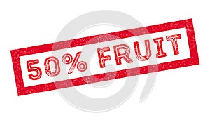 50 percent fruit rubber stamp