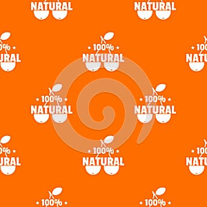 100 percent natural pattern vector orange