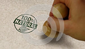 100 percent natural stamp and stamping