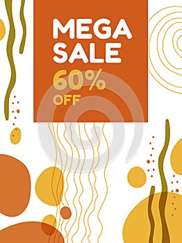 60 percent off autumn sale. Discounted price