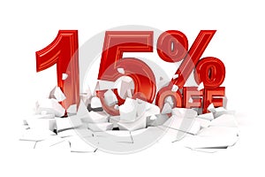 Percent off discount sale - 3d render