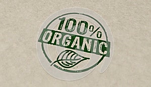 100 percent organic stamp