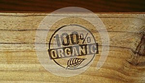 100 percent organic stamp