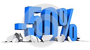 50 percent sale and discount advertisement concept