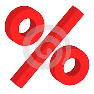 Percent sign: sales and finance concept