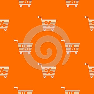 Percent trolley pattern vector orange