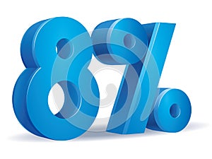 Percentage blue color vector, 8