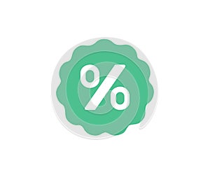 Percentage label, Discount label icon logo design. Percent price tag. Discount. Sales with an excellent offer for shopping.